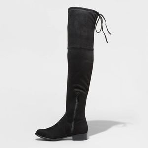 microsuede over the knee boots